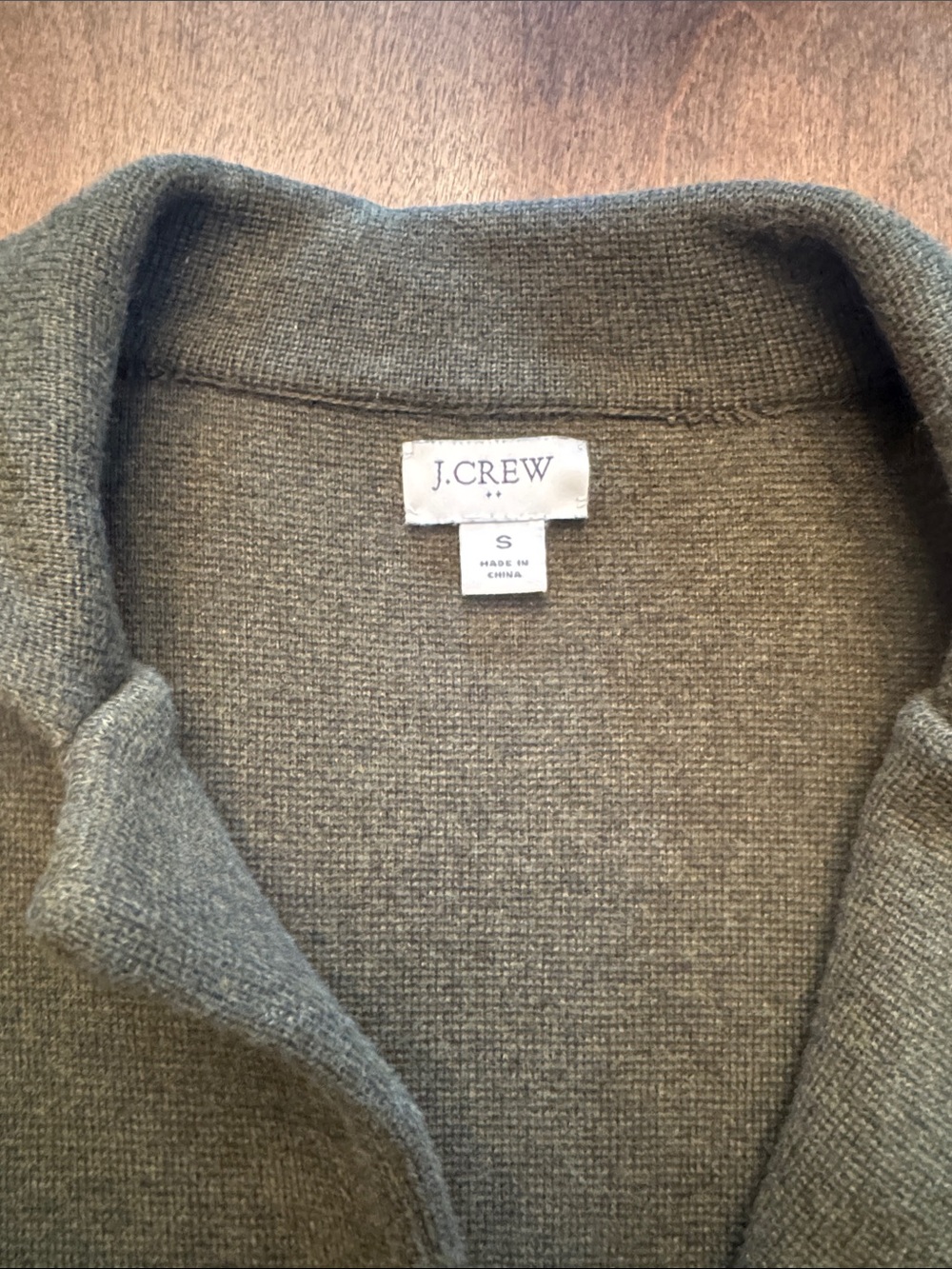 J. Crew Factory Olive Green Knit Single-Button Blazer - Picture 8 of 10